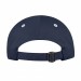 USA-made 5S White-Navy Chino baseball cap, back view, manufactured in Newark NJ