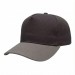 USA-made 5S Dark Gray-Light Gray Chino baseball cap, 3q view, manufactured in Newark NJ