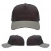 USA-made 5S Dark Gray-Light Gray Chino baseball cap, virtual view, manufactured in Newark NJ