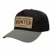 USA-made 5S Black-Light Gray Chino baseball cap, decorated view, manufactured in Newark NJ