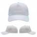 USA-made 5S White Chino baseball cap, virtual view, manufactured in Newark NJ
