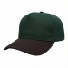 USA-made 5S Hunter Green-Black Chino baseball cap, 3q view, manufactured in Newark NJ