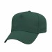 USA-made 5L Hunter Green Brushed Denim baseball cap, 3q view, manufactured in Newark NJ