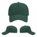 USA-made 5L Hunter Green Brushed Denim baseball cap, virtual view, manufactured in Newark NJ