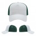 USA-made 5L White-Hunter Green Brushed Denim baseball cap, virtual view, manufactured in Newark NJ