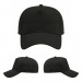 USA-made 5L Black Brushed Denim baseball cap, virtual view, manufactured in Newark NJ