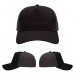 USA-made 5S Black-Dark Gray Brushed Denim baseball cap, virtual view, manufactured in Newark NJ