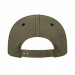 USA-made 5S Khaki-Black Brushed Denim baseball cap, back view, manufactured in Newark NJ