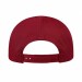 USA-made 5S White-Red Brushed Denim baseball cap, back view, manufactured in Newark NJ