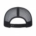 USA-made 5L Black Chino baseball cap, back view, manufactured in Newark NJ