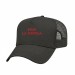 USA-made 5L Black Chino baseball cap, decorated view, manufactured in Newark NJ