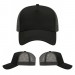 USA-made 5L Black Chino baseball cap, virtual view, manufactured in Newark NJ