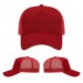 USA-made 5L Red Chino baseball cap, virtual view, manufactured in Newark NJ