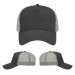 USA-made 5L Dark Gray-Light Gray Chino baseball cap, virtual view, manufactured in Newark NJ