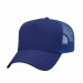 USA-made 5L Royal Blue Chino baseball cap, 3q view, manufactured in Newark NJ