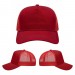 USA-made 5S Red Chino baseball cap, virtual view, manufactured in Newark NJ