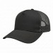 USA-made 5S Black Chino baseball cap, 3q view, manufactured in Newark NJ