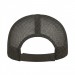 USA-made 5S Black Chino baseball cap, back view, manufactured in Newark NJ
