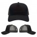 USA-made 5S Black Chino baseball cap, virtual view, manufactured in Newark NJ