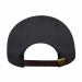 USA-made 5L Black Cotton Duck baseball cap, back view, manufactured in Newark NJ