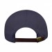 USA-made 5L Navy Cotton Duck baseball cap, back view, manufactured in Newark NJ