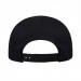 USA-made 5L Black Cotton Duck baseball cap, back view, manufactured in Newark NJ
