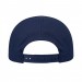 USA-made 5L Navy Cotton Duck baseball cap, back view, manufactured in Newark NJ
