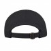 USA-made 5L Black Cotton Duck baseball cap, back view, manufactured in Newark NJ