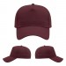 USA-made 5L Burgundy Cotton Duck baseball cap, virtual view, manufactured in Newark NJ