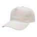 USA-made 5S White Cotton Duck baseball cap, 3q view, manufactured in Newark NJ