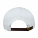 USA-made 5S White Cotton Duck baseball cap, back view, manufactured in Newark NJ