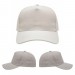 USA-made 5S White Cotton Duck baseball cap, virtual view, manufactured in Newark NJ