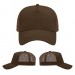 USA-made 5L Brown Polycotton Twill baseball cap, virtual view, manufactured in Newark NJ
