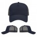 USA-made 5L Navy Polycotton Twill baseball cap, virtual view, manufactured in Newark NJ