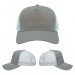USA-made 5S Light Gray-White Polycotton Twill baseball cap, virtual view, manufactured in Newark NJ