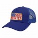 USA-made 5S Royal Blue Polycotton Twill baseball cap, decorated view, manufactured in Newark NJ