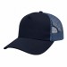 USA-made 5S Navy Polycotton Twill baseball cap, 3q view, manufactured in Newark NJ