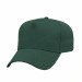 USA-made 5L Hunter Green Polycotton Twill baseball cap, 3q view, manufactured in Newark NJ