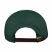 USA-made 5L Hunter Green Polycotton Twill baseball cap, back view, manufactured in Newark NJ