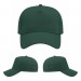 USA-made 5L Hunter Green Polycotton Twill baseball cap, virtual view, manufactured in Newark NJ