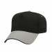 USA-made 5L Black-Light Gray Polycotton Twill baseball cap, 3q view, manufactured in Newark NJ