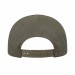 USA-made 5L Khaki-Navy Polycotton Twill baseball cap, back view, manufactured in Newark NJ