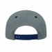 USA-made 5L Royal Blue-Light Gray Polycotton Twill baseball cap, back view, manufactured in Newark NJ