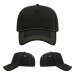 USA-made 5L Black-Safety Green Polycotton Twill baseball cap, virtual view, manufactured in Newark NJ