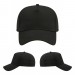 USA-made 5L Black Polycotton Twill baseball cap, virtual view, manufactured in Newark NJ