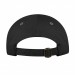 USA-made 5L Black-Light Gray Polycotton Twill baseball cap, back view, manufactured in Newark NJ