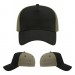 USA-made 5L Black-Khaki Polycotton Twill baseball cap, virtual view, manufactured in Newark NJ