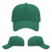 USA-made 5L Kelly Green Polycotton Twill baseball cap, virtual view, manufactured in Newark NJ