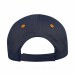 USA-made 5L Navy-Athletic Gold Polycotton Twill baseball cap, back view, manufactured in Newark NJ