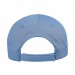 USA-made 5L Light Blue Polycotton Twill baseball cap, back view, manufactured in Newark NJ